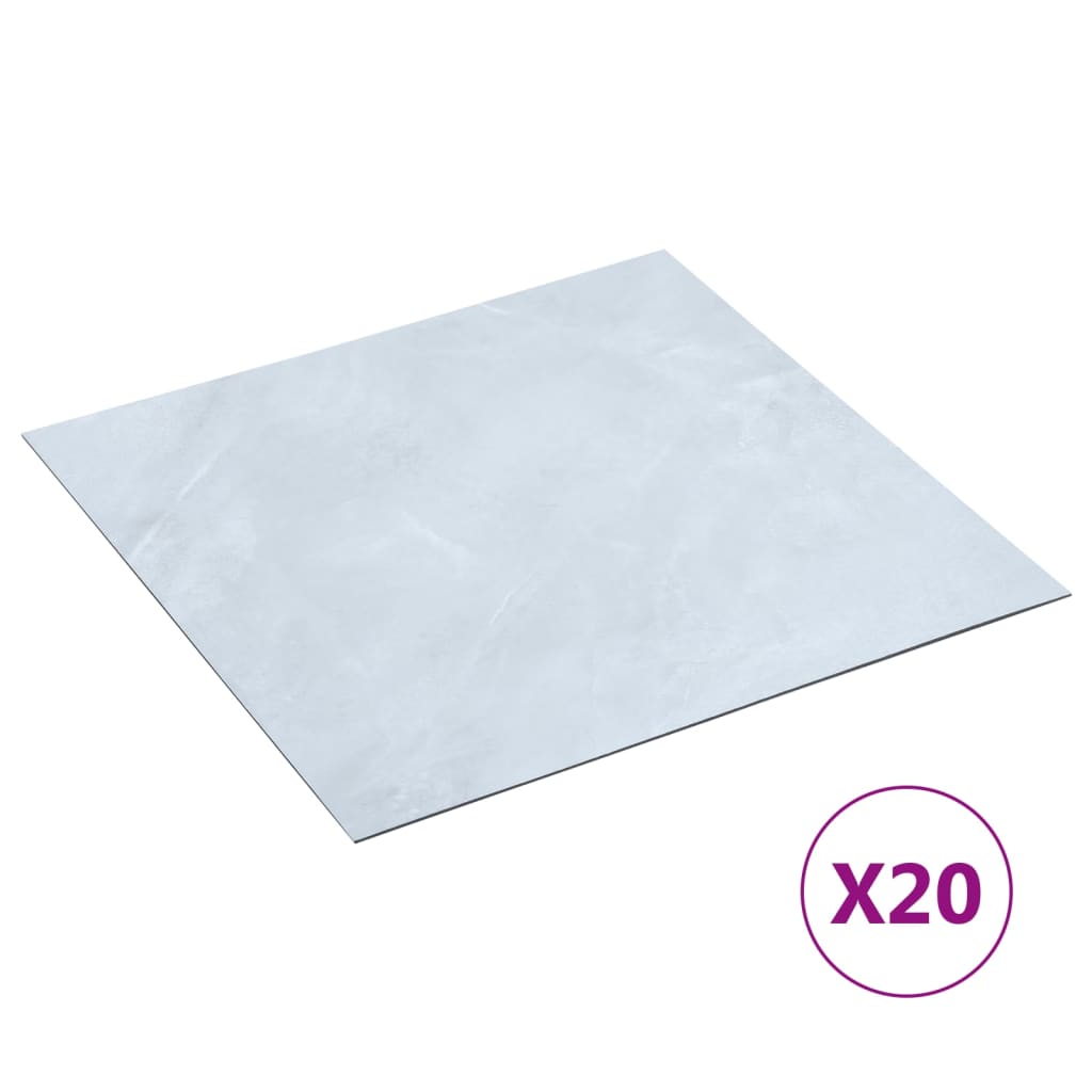 vidaXL Self-adhesive Flooring Planks 20 pcs PVC 1.86 må_ White Marble