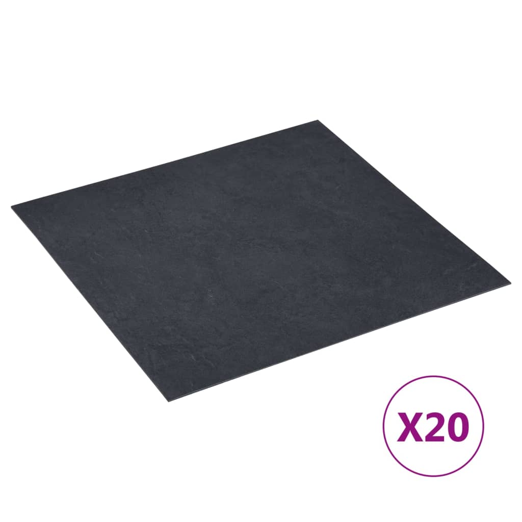 vidaXL Self-adhesive Flooring Planks 20 pcs PVC 1.86 må_ Black Marble