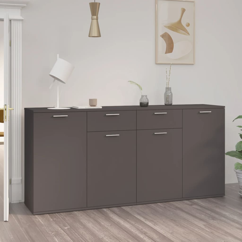 vidaXL Sideboard Grey 160x36x75 cm Engineered Wood