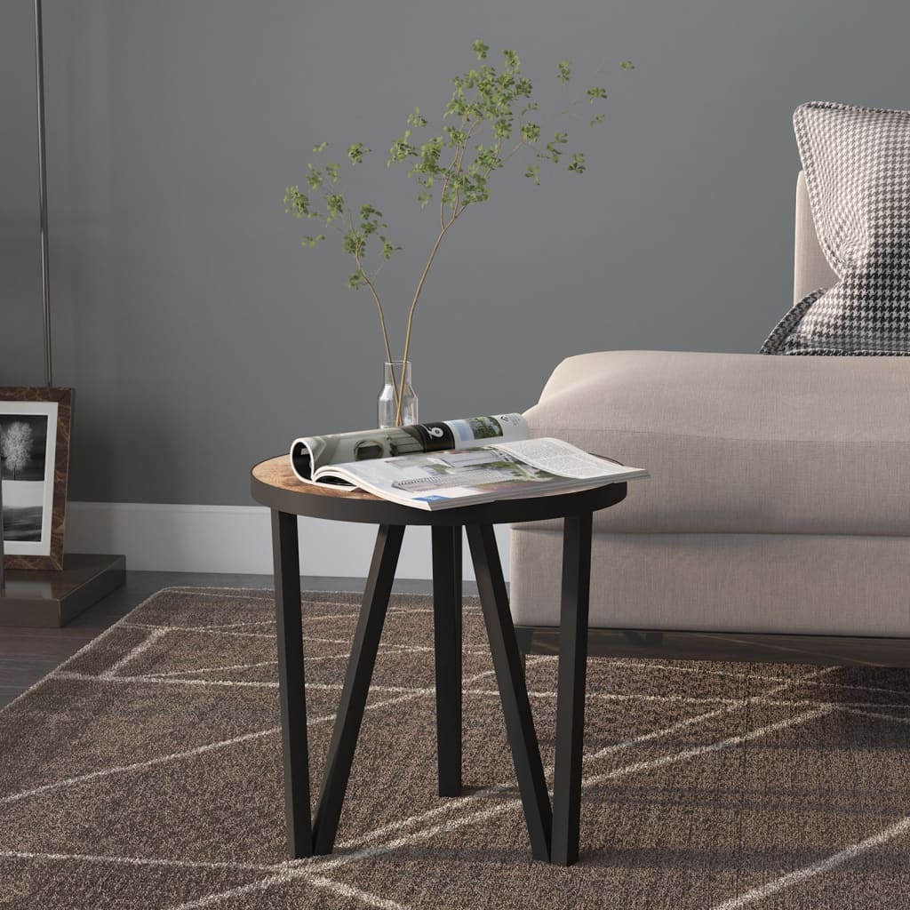 vidaXL Tea Table Black and Yellow Ì÷35 cm MDF