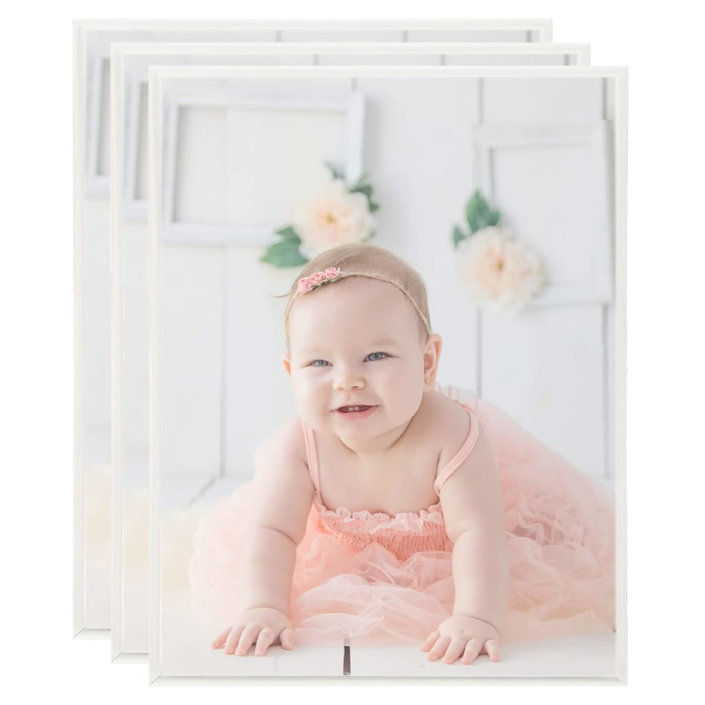 vidaXL Photo Frames Collage 3 pcs for Wall or Table Silver 50x60cm MDF