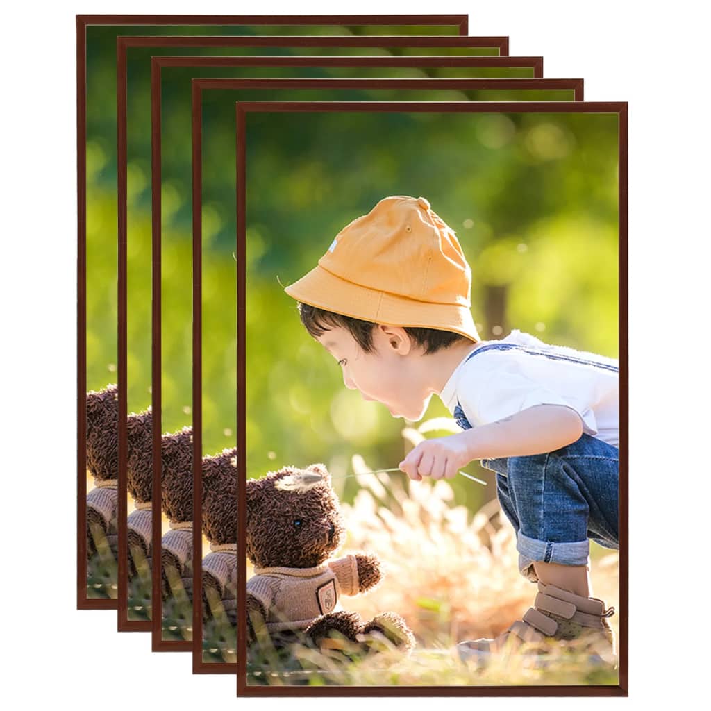 vidaXL Photo Frames Collage 5 pcs for Table Bronze 21x29.7 cm MDF