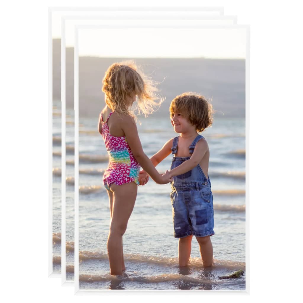 vidaXL Photo Frames Collage 3 pcs for Table White 13x18 cm MDF