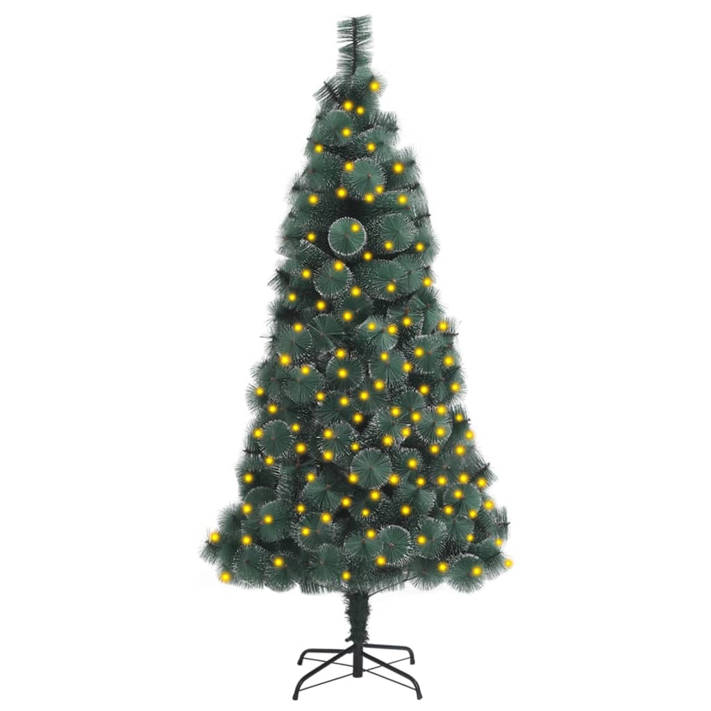 vidaXL Artificial Pre-lit Christmas Tree Green 150 cm PVC&PE