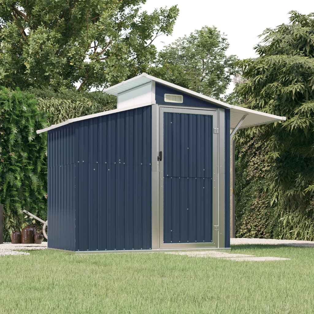 vidaXL Garden Shed Anthracite 270x130x208.5 cm Galvanised Steel