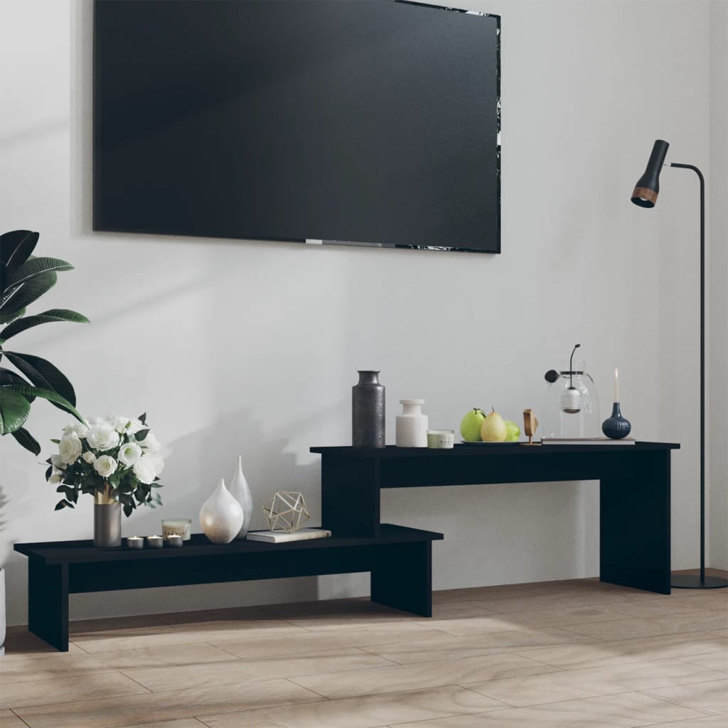 vidaXL TV Cabinet Black 180x30x43 cm Engineered Wood