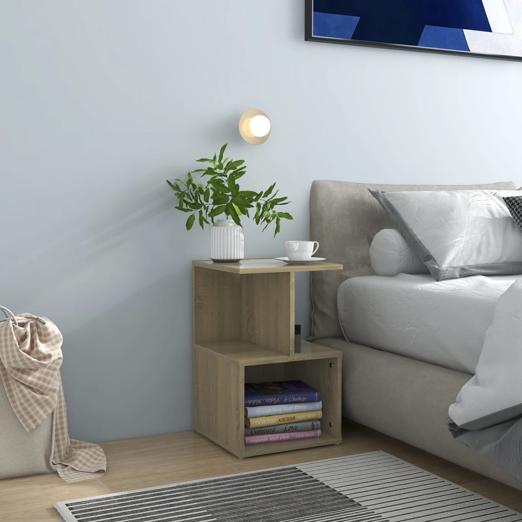 vidaXL Bedside Cabinet Sonoma Oak 35x35x55 cm Engineered Wood