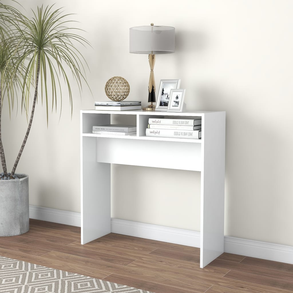 vidaXL Console Table White 78x30x80 cm Engineered Wood