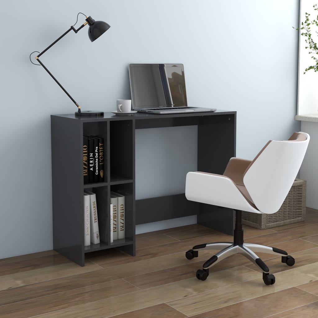 vidaXL Notebook Desk Grey 102.5x35x75 cm Engineered Wood