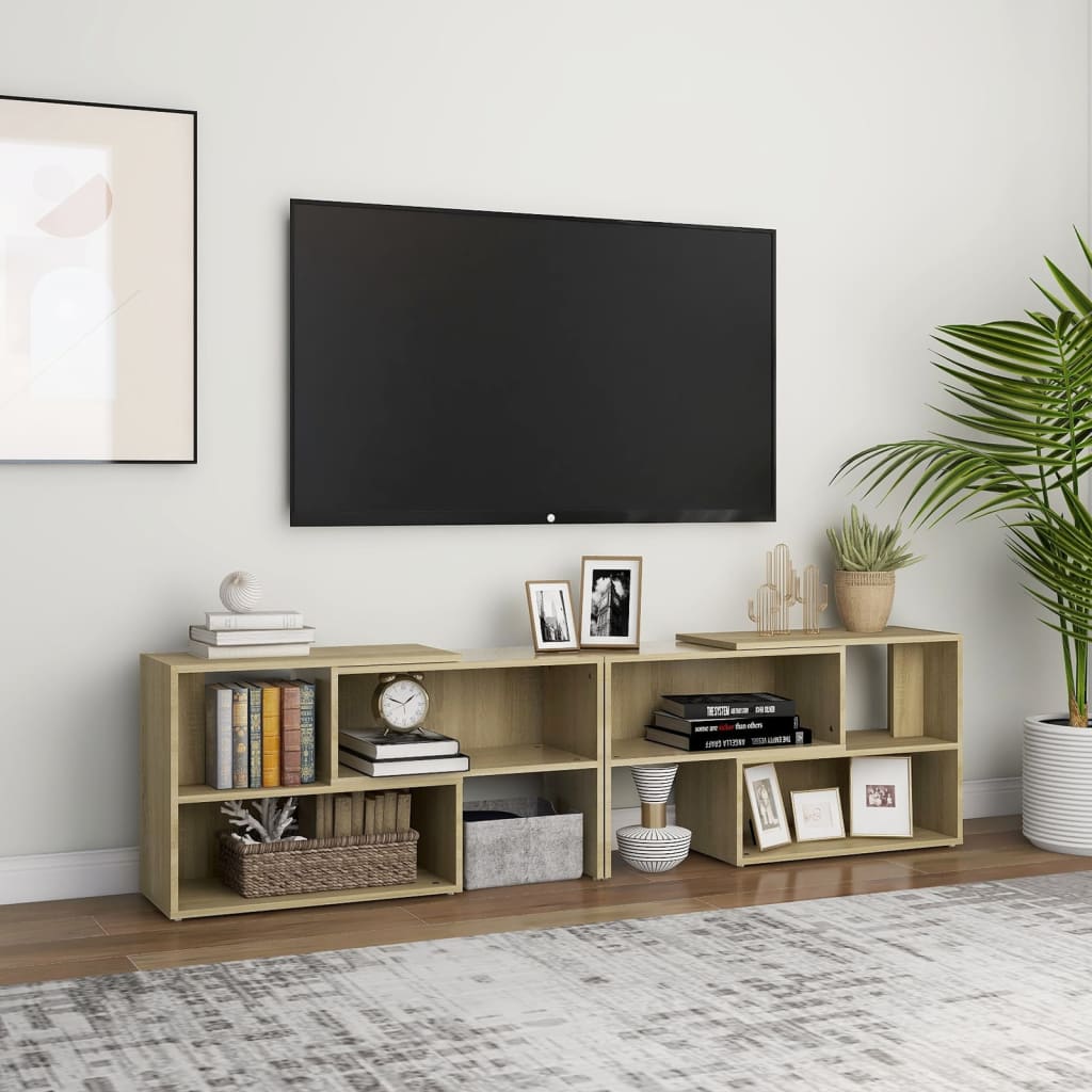 vidaXL TV Cabinet Sonoma Oak 149x30x52 cm Engineered Wood