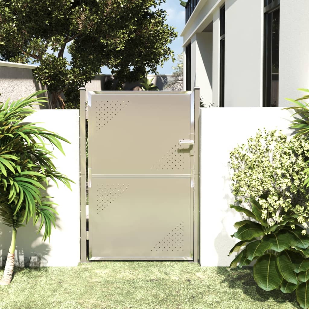 vidaXL Garden Gate 100x150 cm Stainless Steel