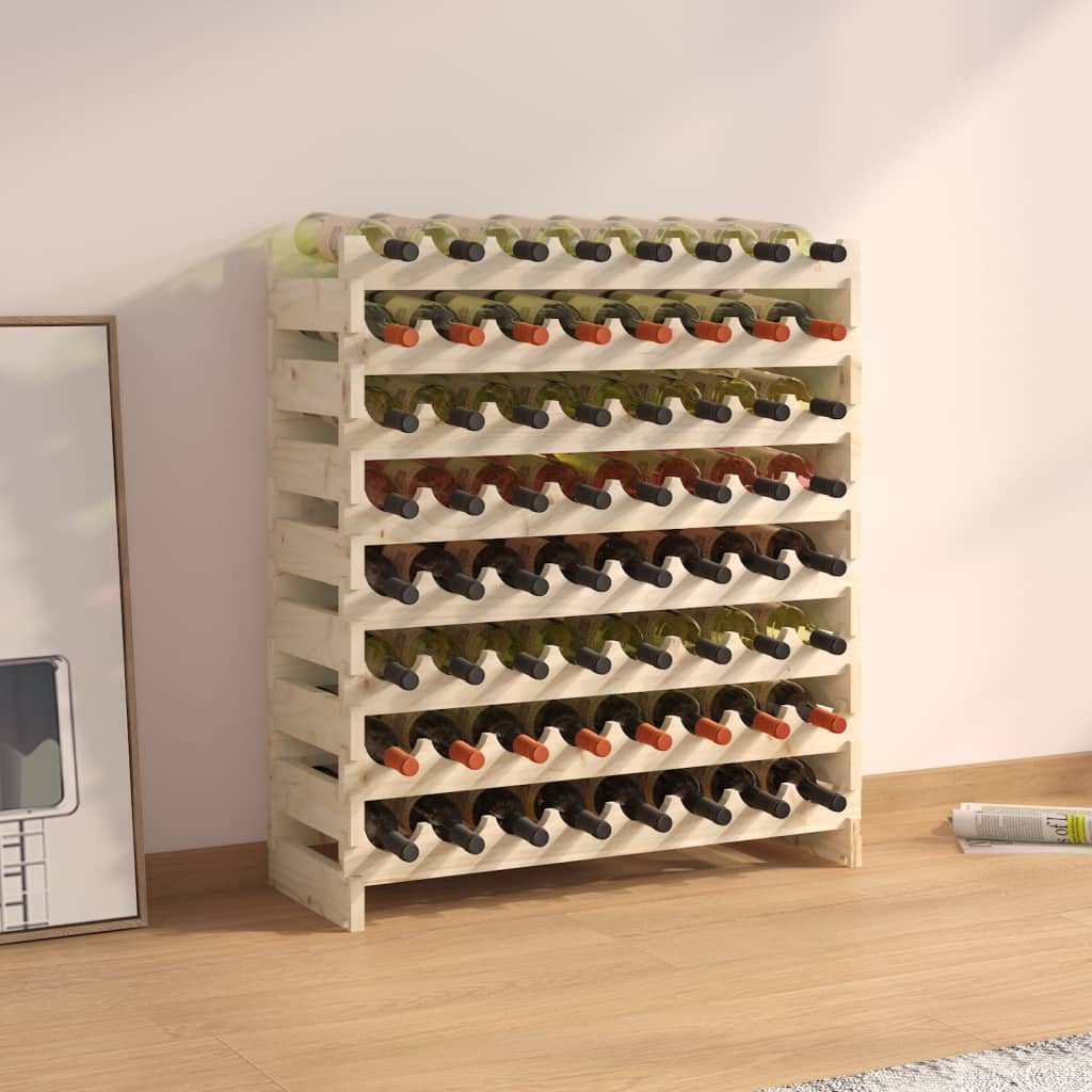 vidaXL Wine Rack 83x29x90 cm Solid Wood Pine