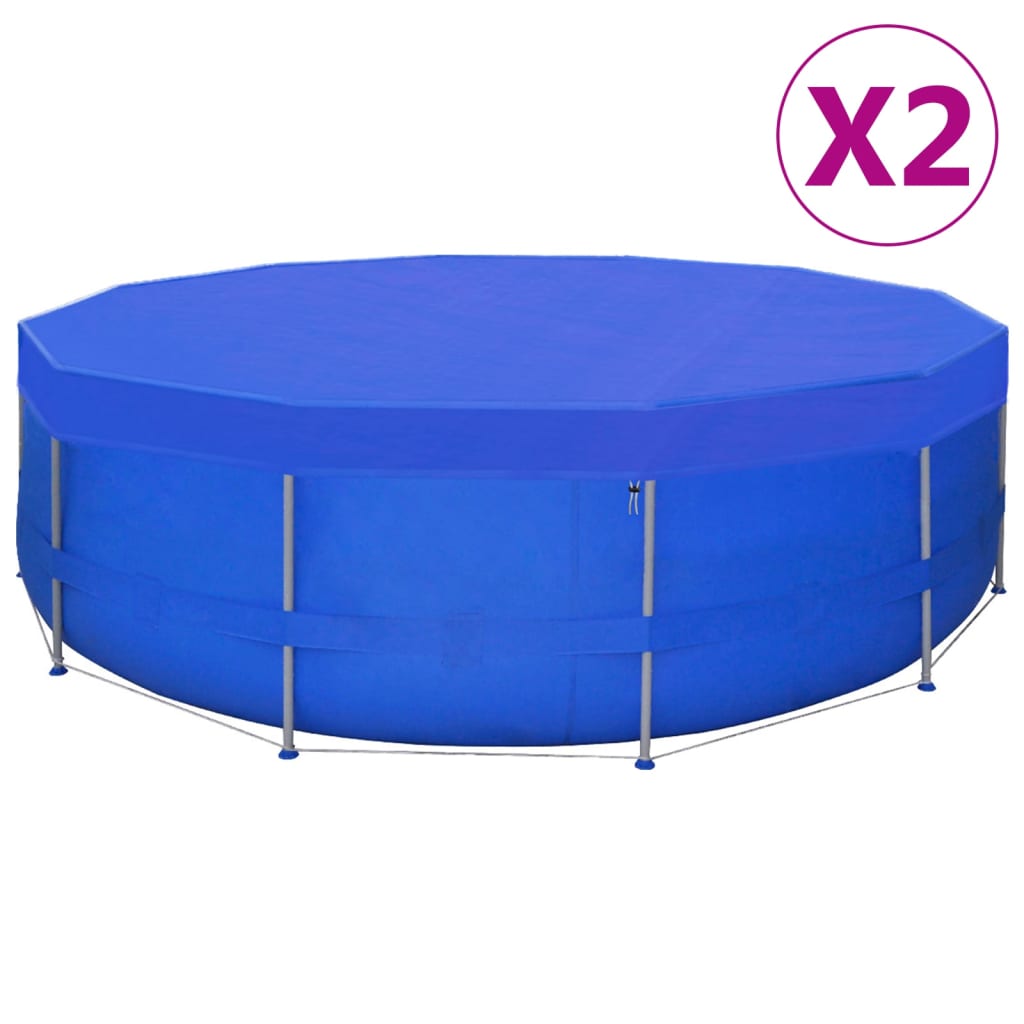 vidaXL Pool Covers 2 pcs PE Round 540 cm 90 g/må_