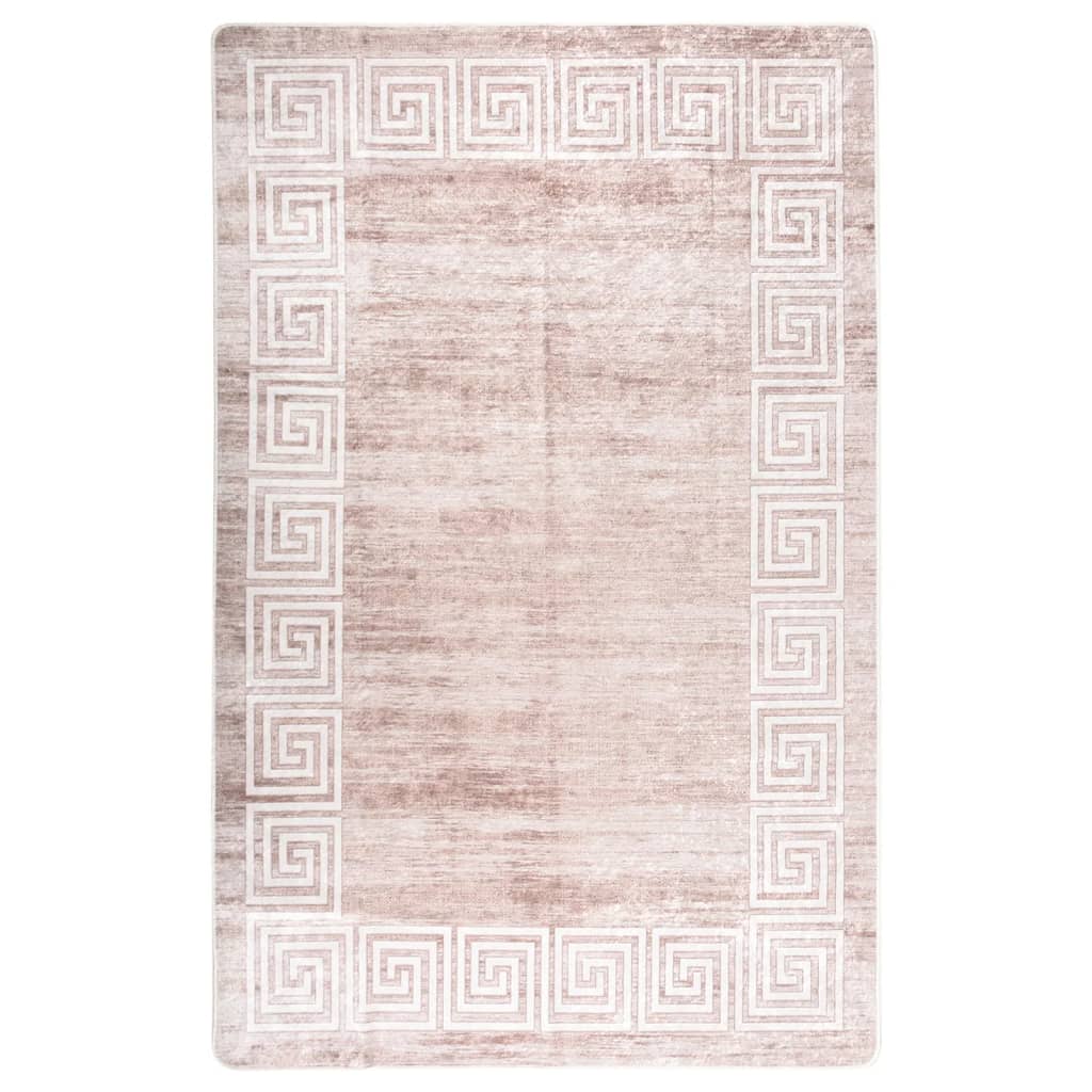 vidaXL Rug Washable 80x150 cm Beige Anti Slip