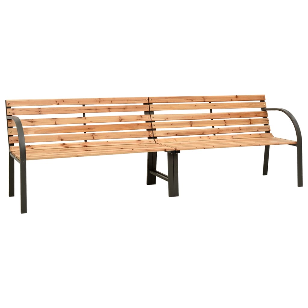 vidaXL Twin Garden Bench 241 cm Chinese Fir Wood