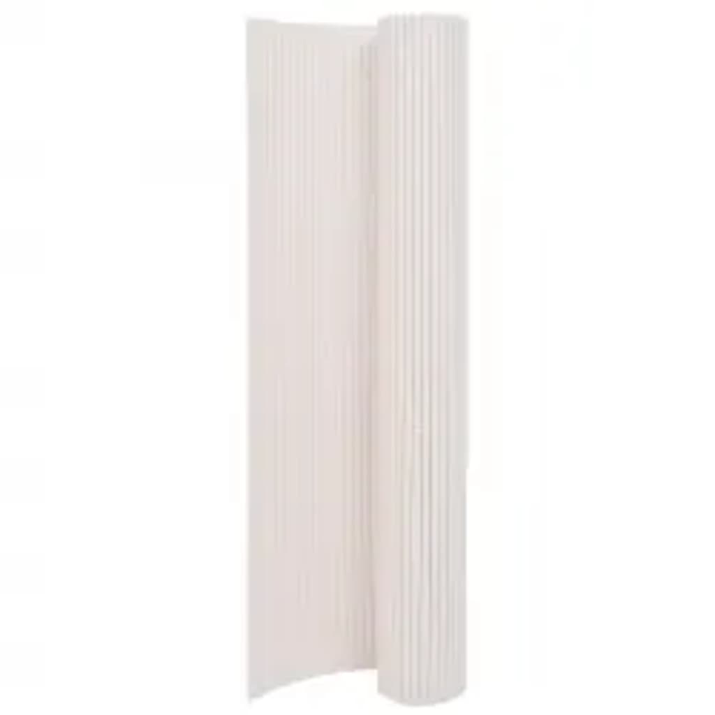 vidaXL Double-Sided Garden Fence 110x500 cm White