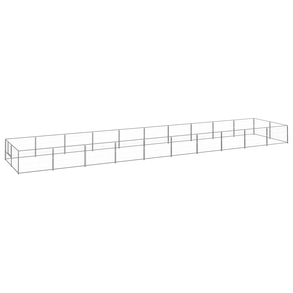 vidaXL Dog Kennel Silver 20 må_ Steel