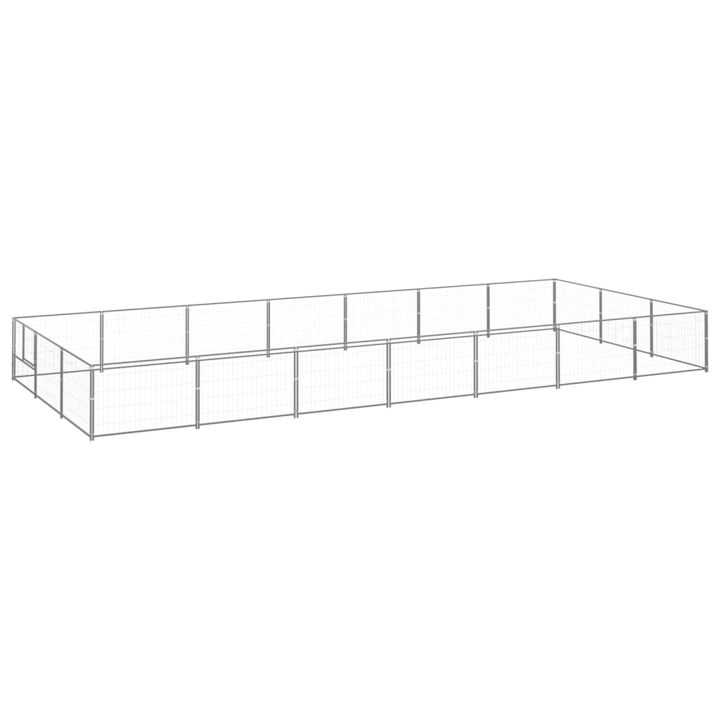 vidaXL Dog Kennel Silver 21 må_ Steel