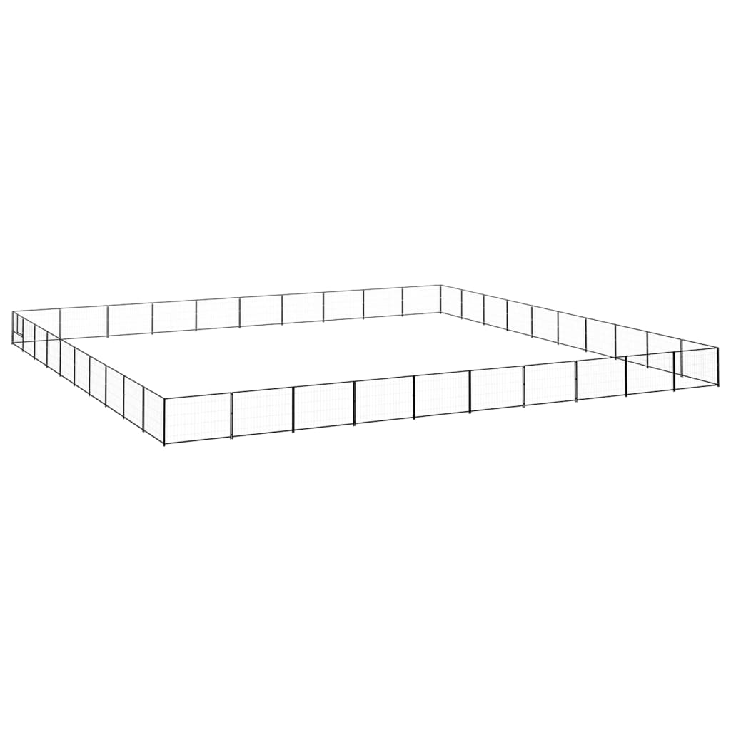 vidaXL Dog Kennel Black 100 må_ Steel
