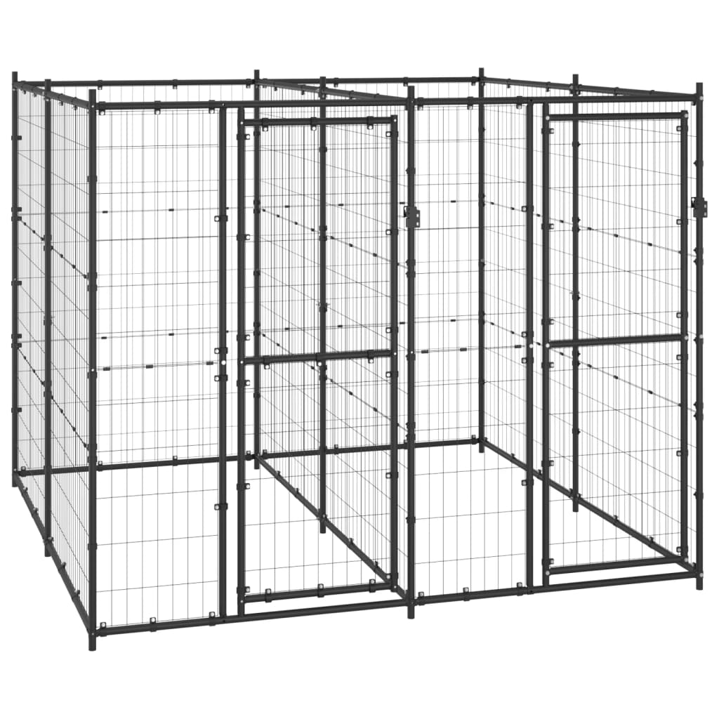 vidaXL Outdoor Dog Kennel Steel 4.84 må_