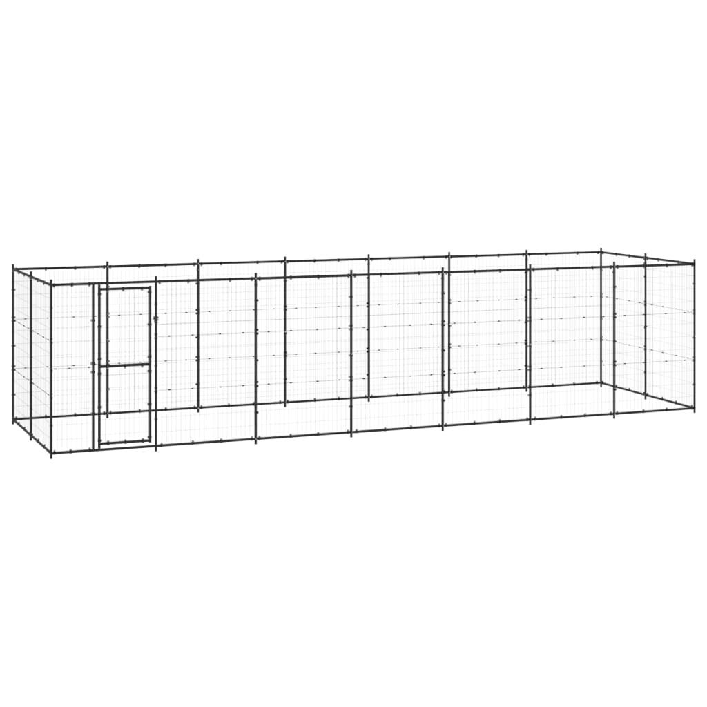 vidaXL Outdoor Dog Kennel Steel 16.94 må_
