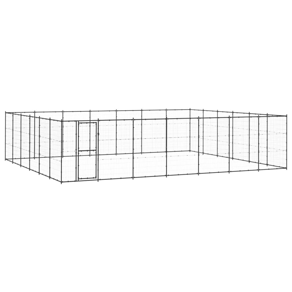 vidaXL Outdoor Dog Kennel Steel 50.82 må_