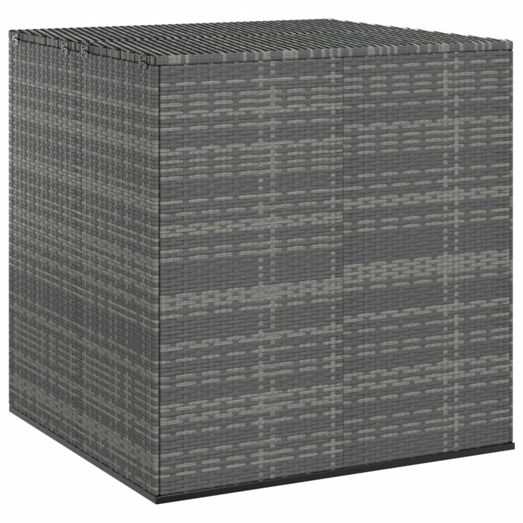 vidaXL Garden Cushion Box PE Rattan 100x97.5x104 cm Grey