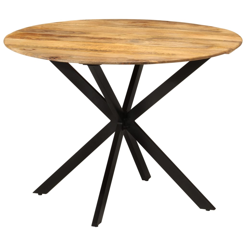 vidaXL Dining Table Ì÷110x78 cm Solid Wood Mango and Steel