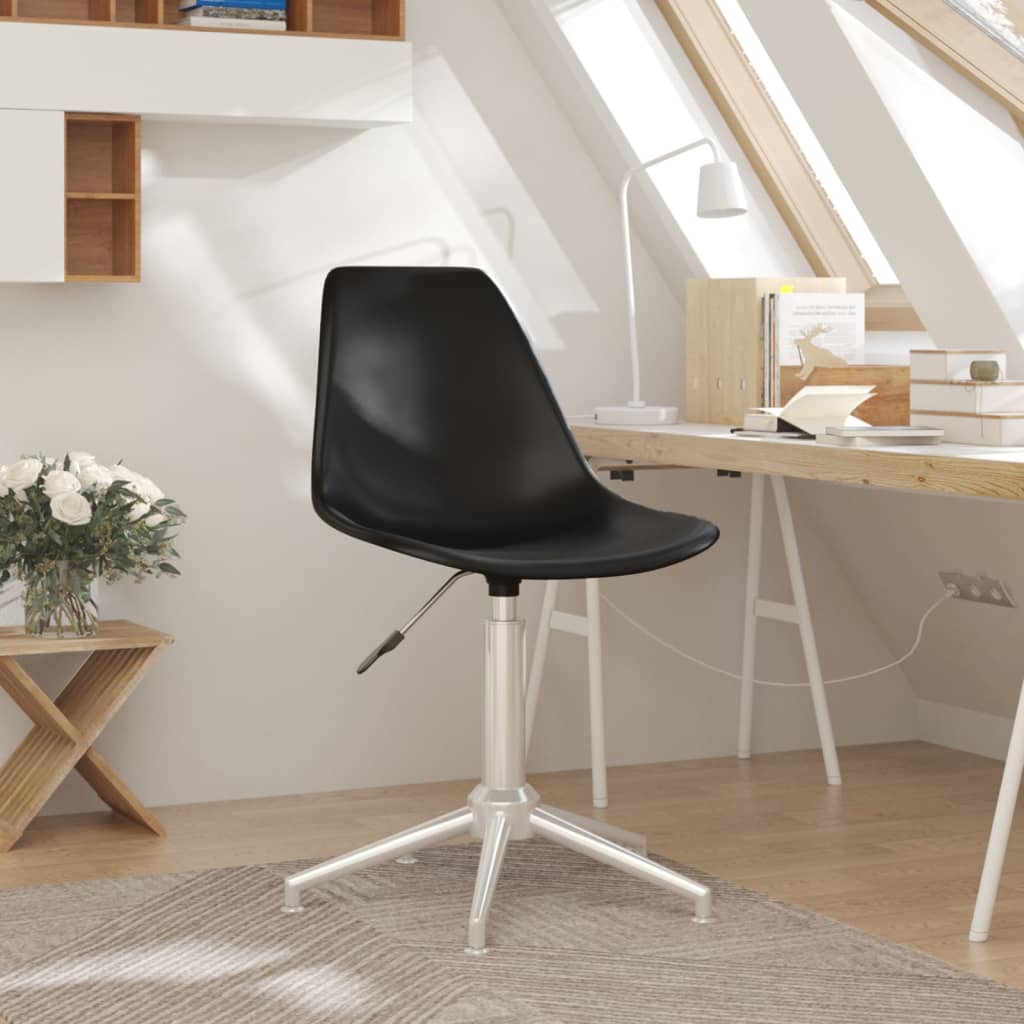 vidaXL Swivel Office Chair Black PP