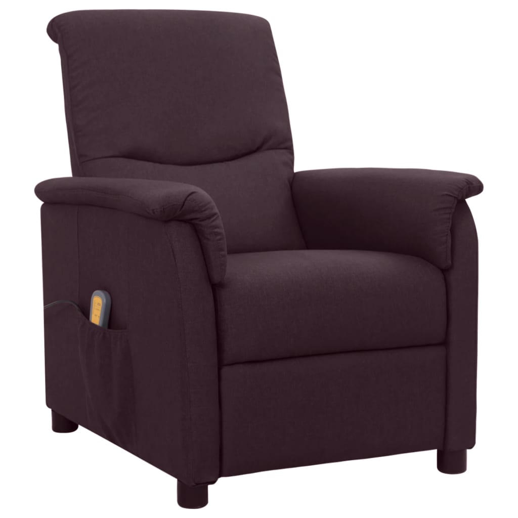 vidaXL Massage Chair Purple Fabric