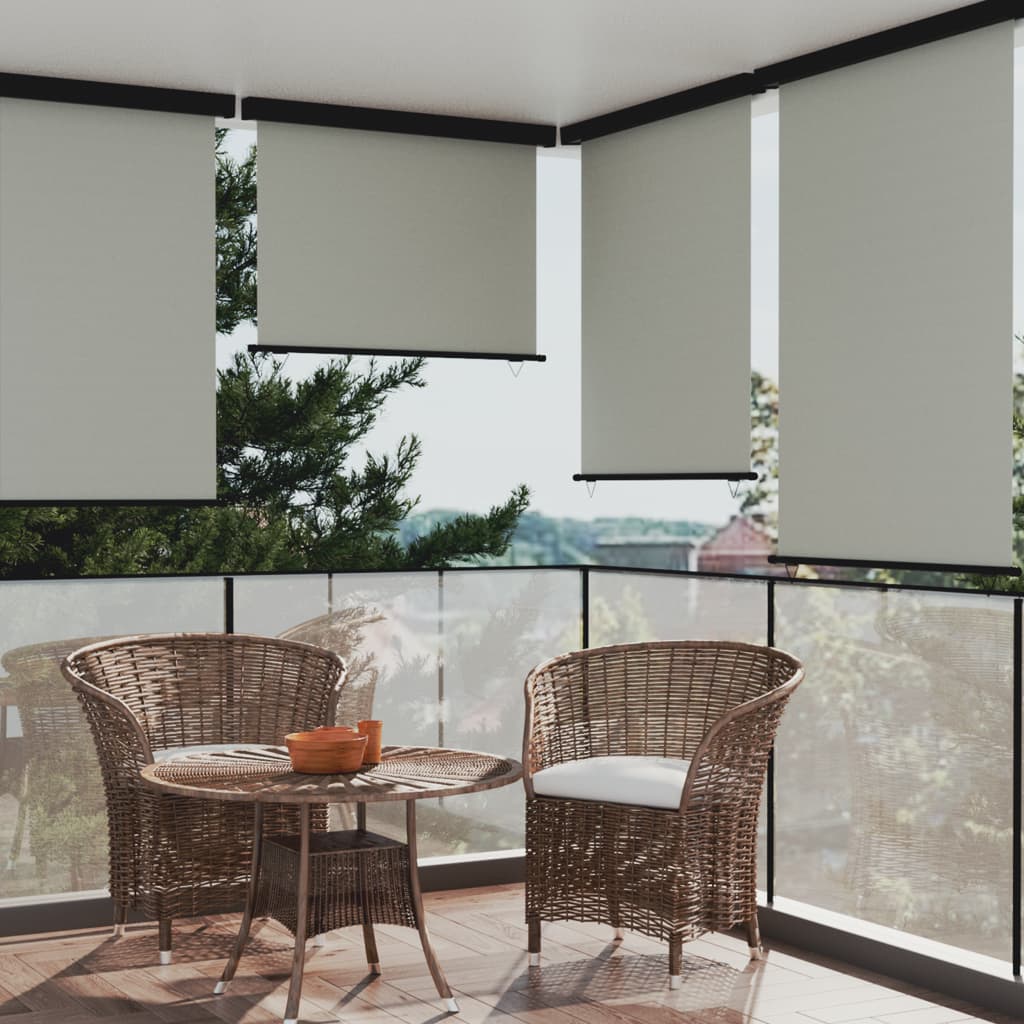 vidaXL Balcony Side Awning 122x250 cm Grey