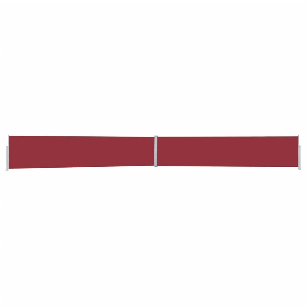 vidaXL Retractable Side Awning Red 140x1200 cm