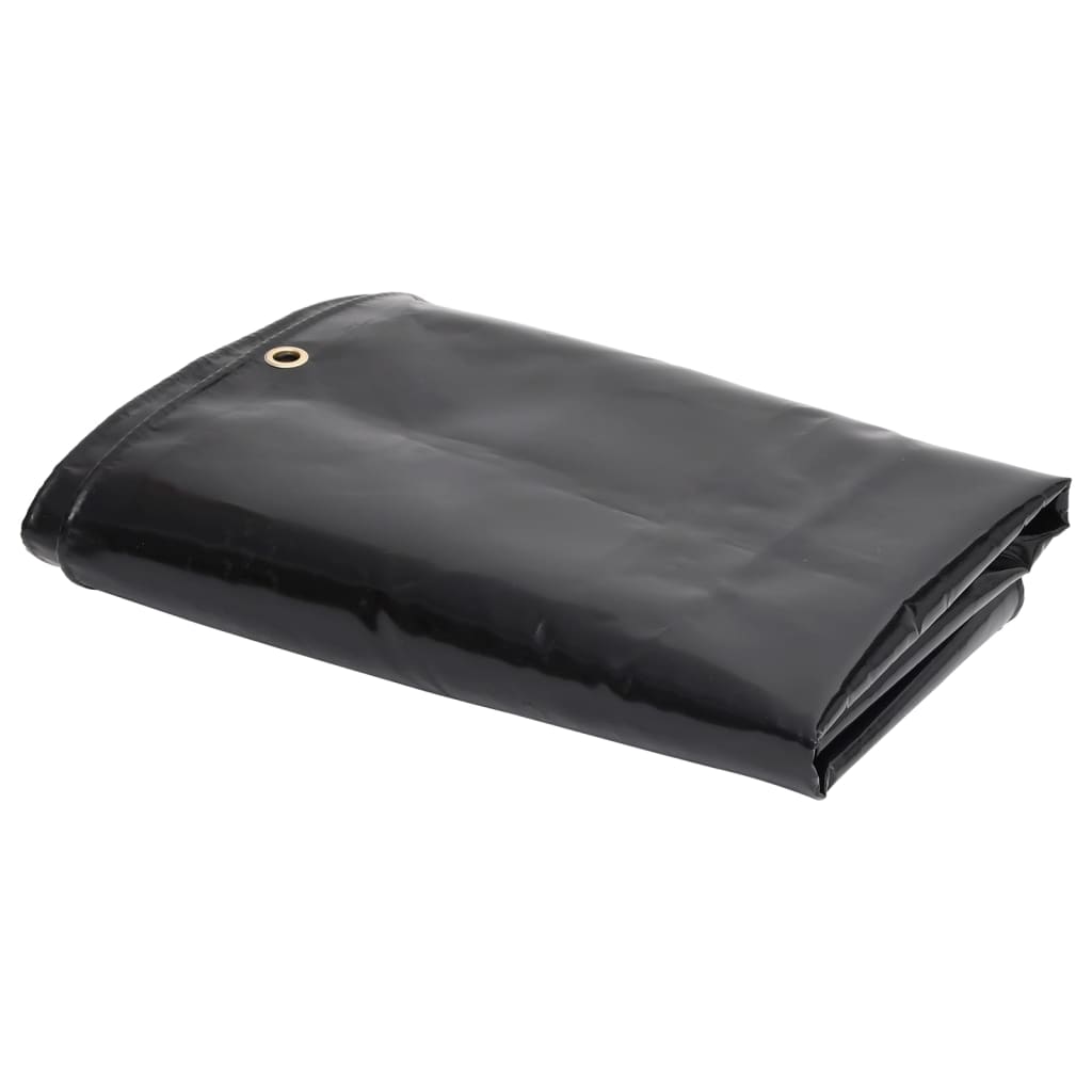 vidaXL Tarpaulin 650 g/må_ 1.5x6 m Black