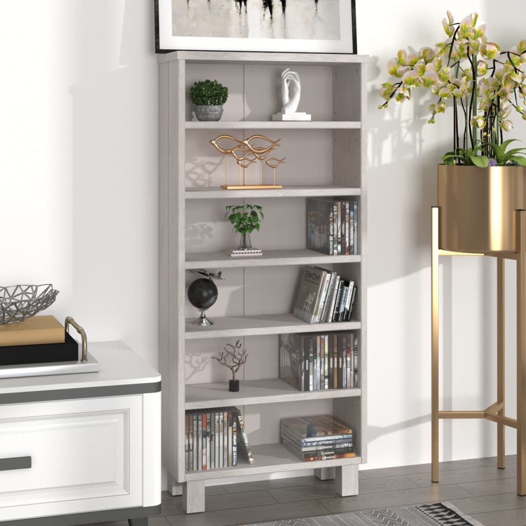 vidaXL CD Cabinet HAMAR White 45x18x100 cm Solid Wood Pine