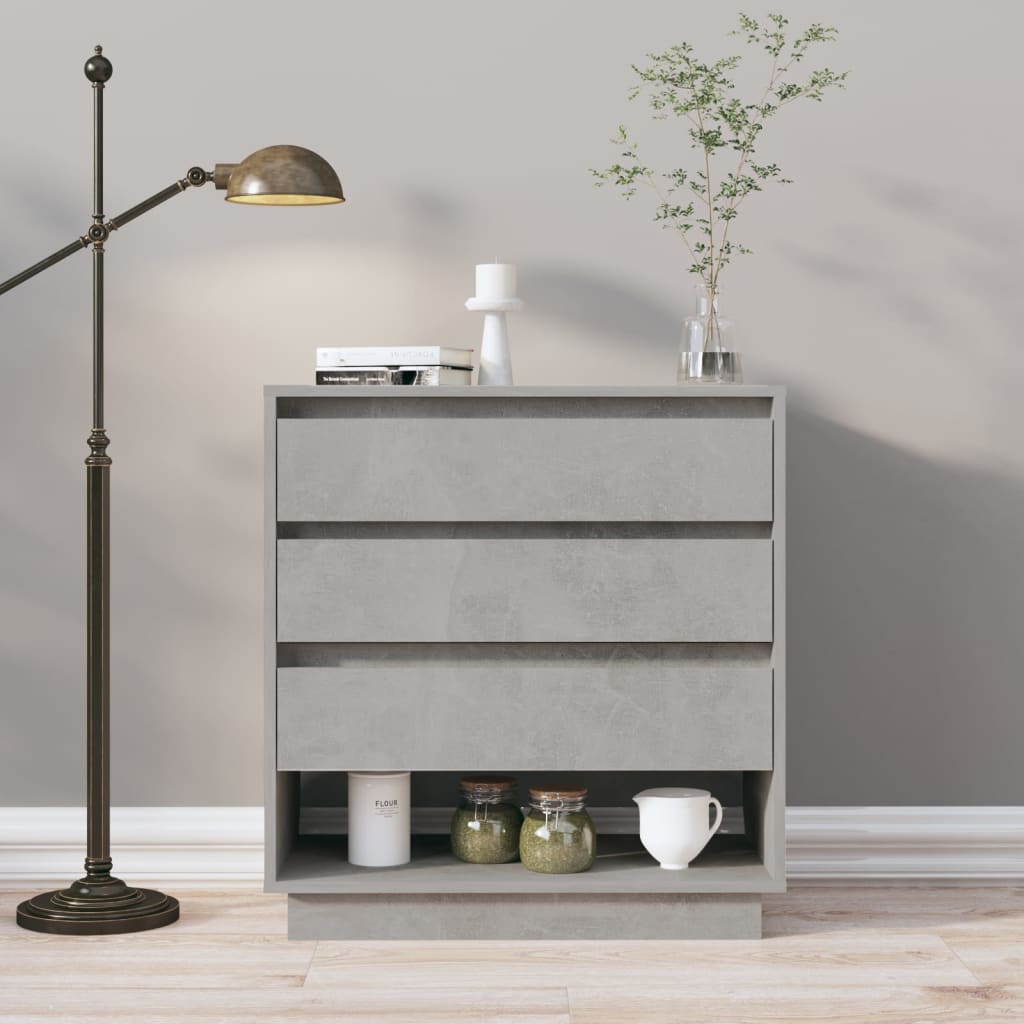 vidaXL Sideboard Concrete Grey 70x41x75 cm Engineered Wood