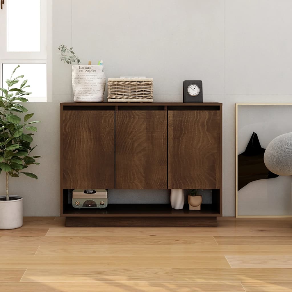 vidaXL Sideboard Brown Oak 97x31x75 cm Engineered Wood