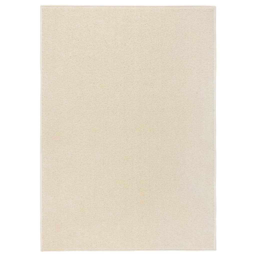 vidaXL Rug Short Pile 140x200 cm Cream