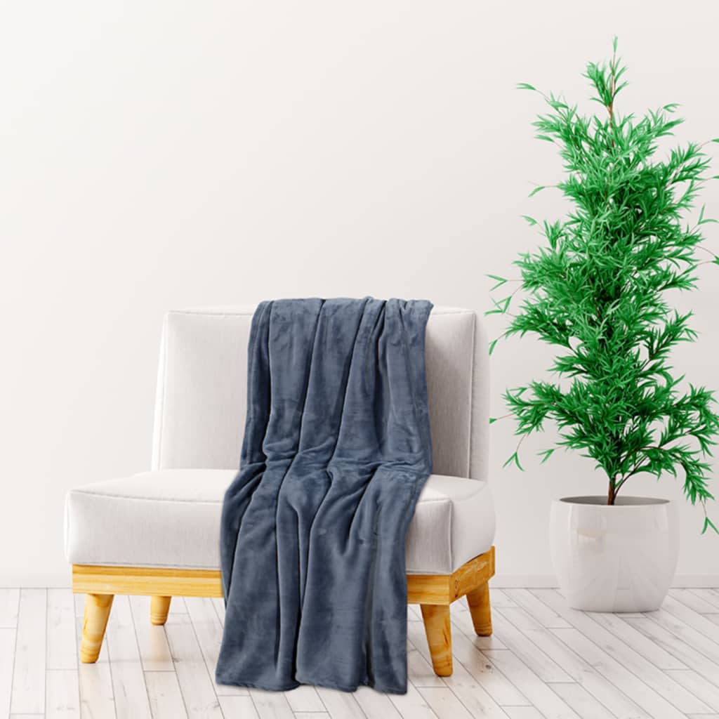 vidaXL Blanket Ultimate Grey 150x200 cm Polyester