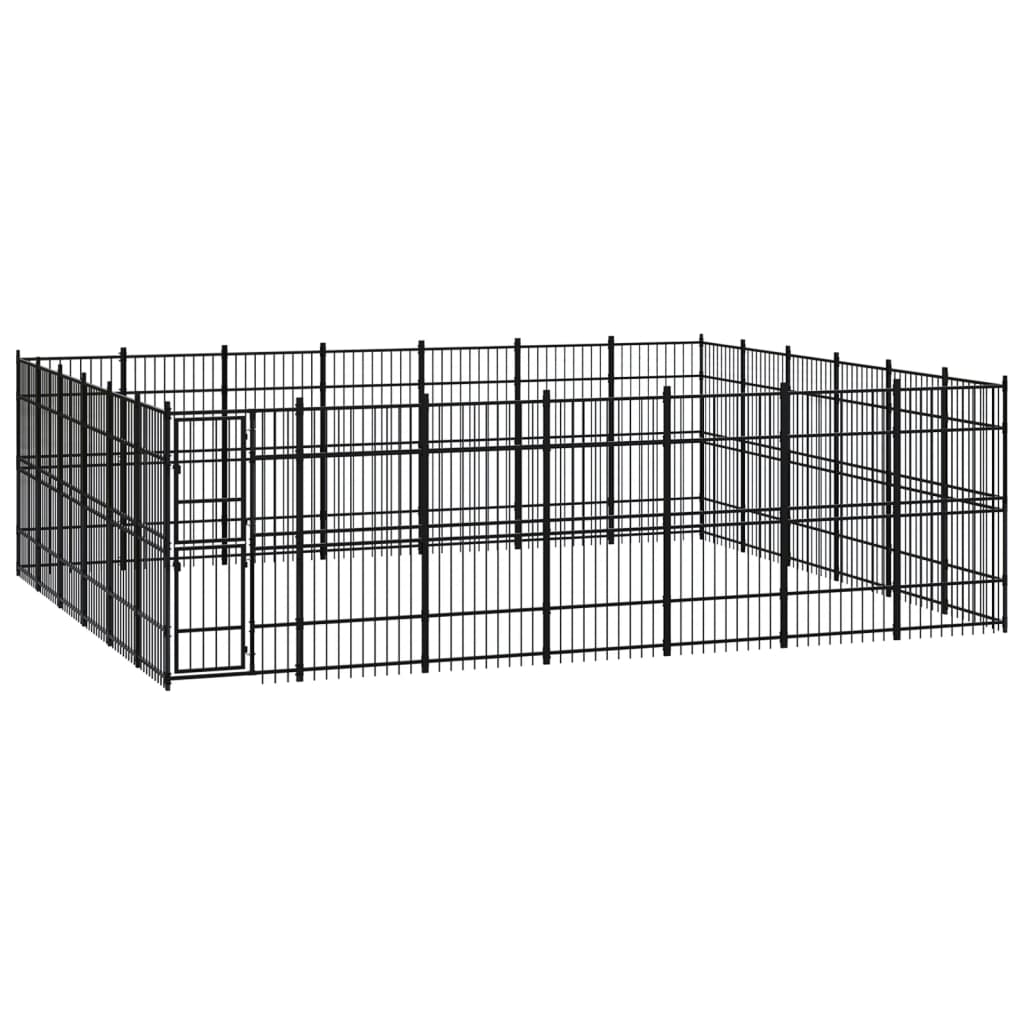 vidaXL Outdoor Dog Kennel Steel 38.71 må_
