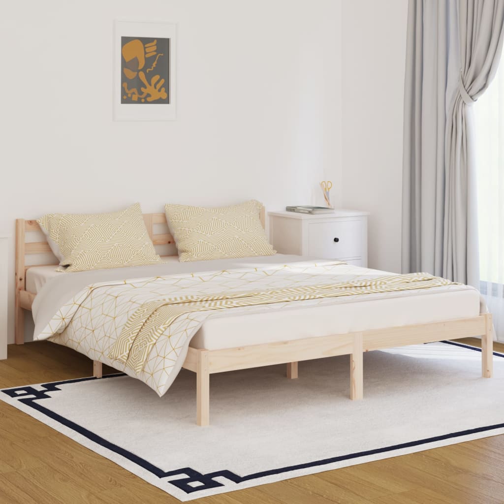 vidaXL Day Bed Solid Wood Pine 160x200 cm King Size