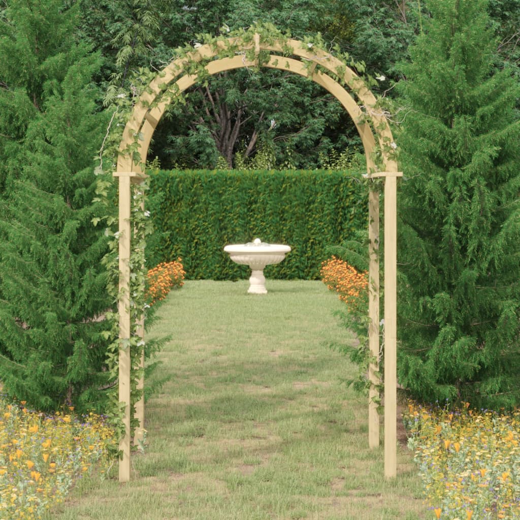 vidaXL Arch 141x97x243 cm Impregnated Solid Wood Pine