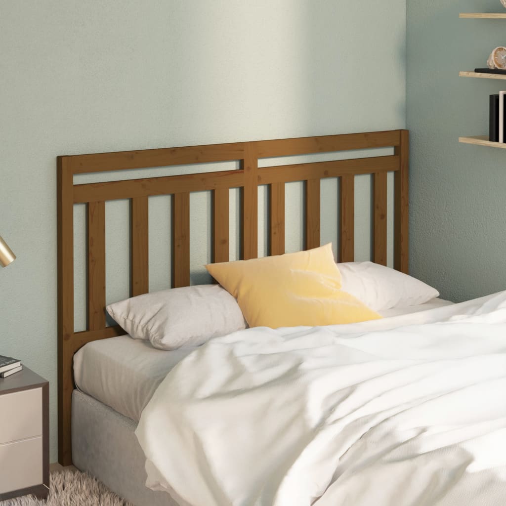 vidaXL Bed Headboard Honey Brown 146x4x100 cm Solid Wood Pine