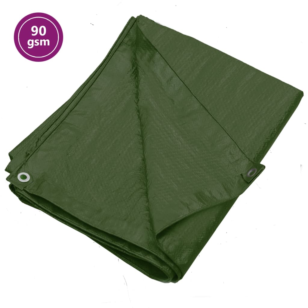 vidaXL Tarpaulin 90 g/må_ 2x3 m Green HDPE