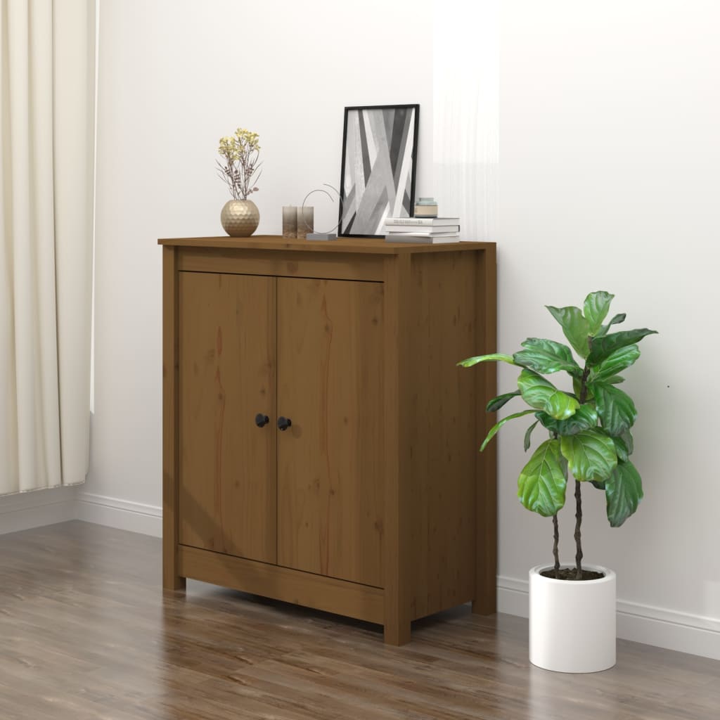vidaXL Sideboard Honey Brown 70x35x80 cm Solid Wood Pine