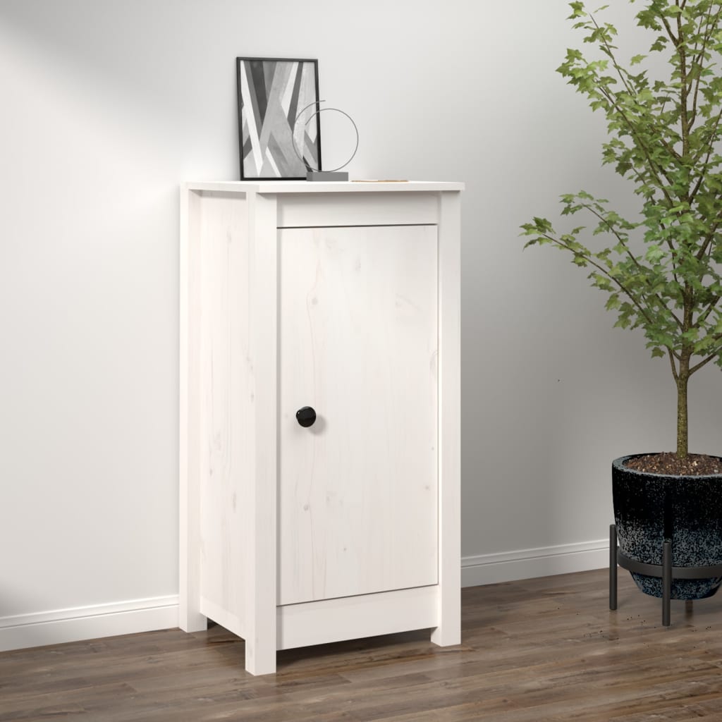 vidaXL Sideboard White 40x35x80 cm Solid Wood Pine