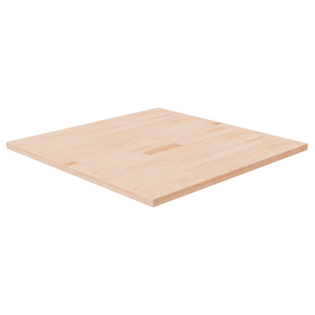 vidaXL Square Table Top 80x80x2.5 cm Untreated Solid Wood Oak