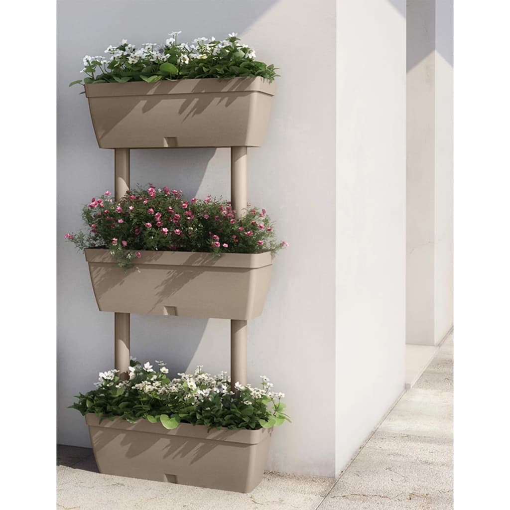 vidaXL Garden Planter 6 pcs 100 cm Taupe