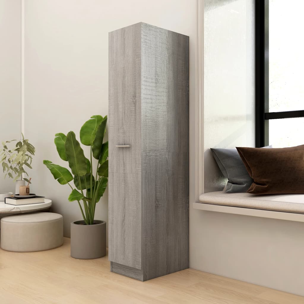 vidaXL Apothecary Cabinet Grey Sonoma 30x42.5x150 cm Engineered Wood
