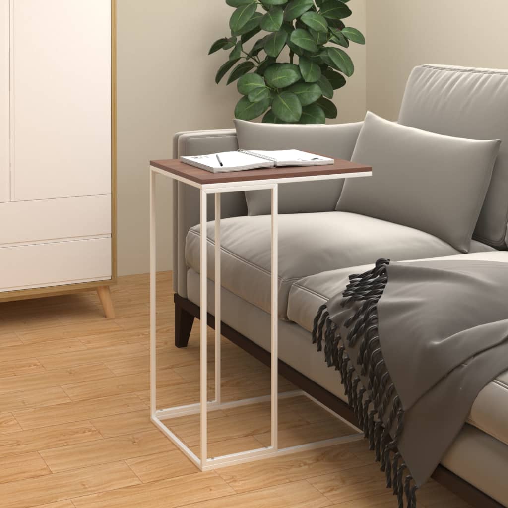 vidaXL Side Table White 40x30x59 cm Engineered Wood