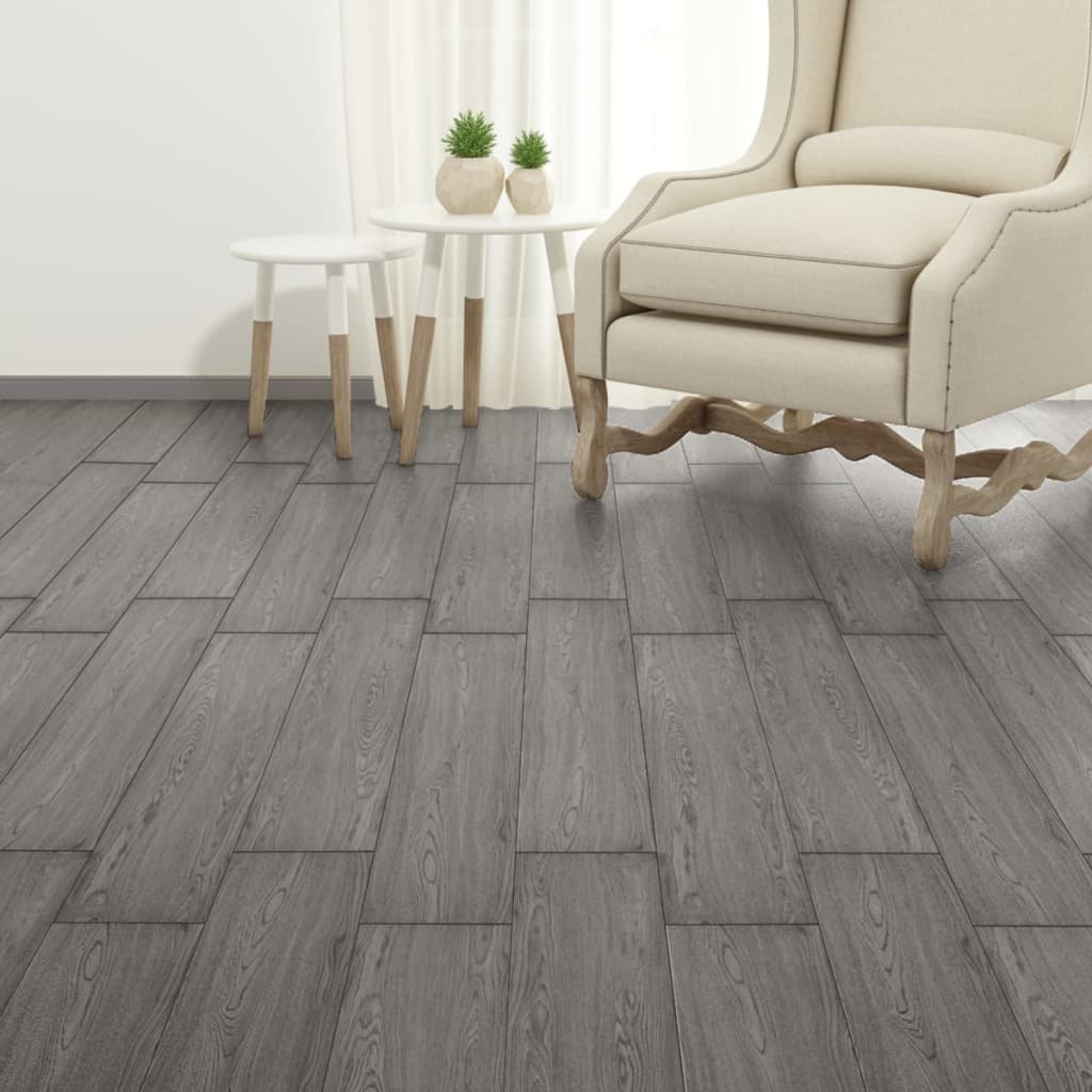 vidaXL Self-adhesive PVC Flooring Planks 2.51 må_ 2 mm Dark Grey